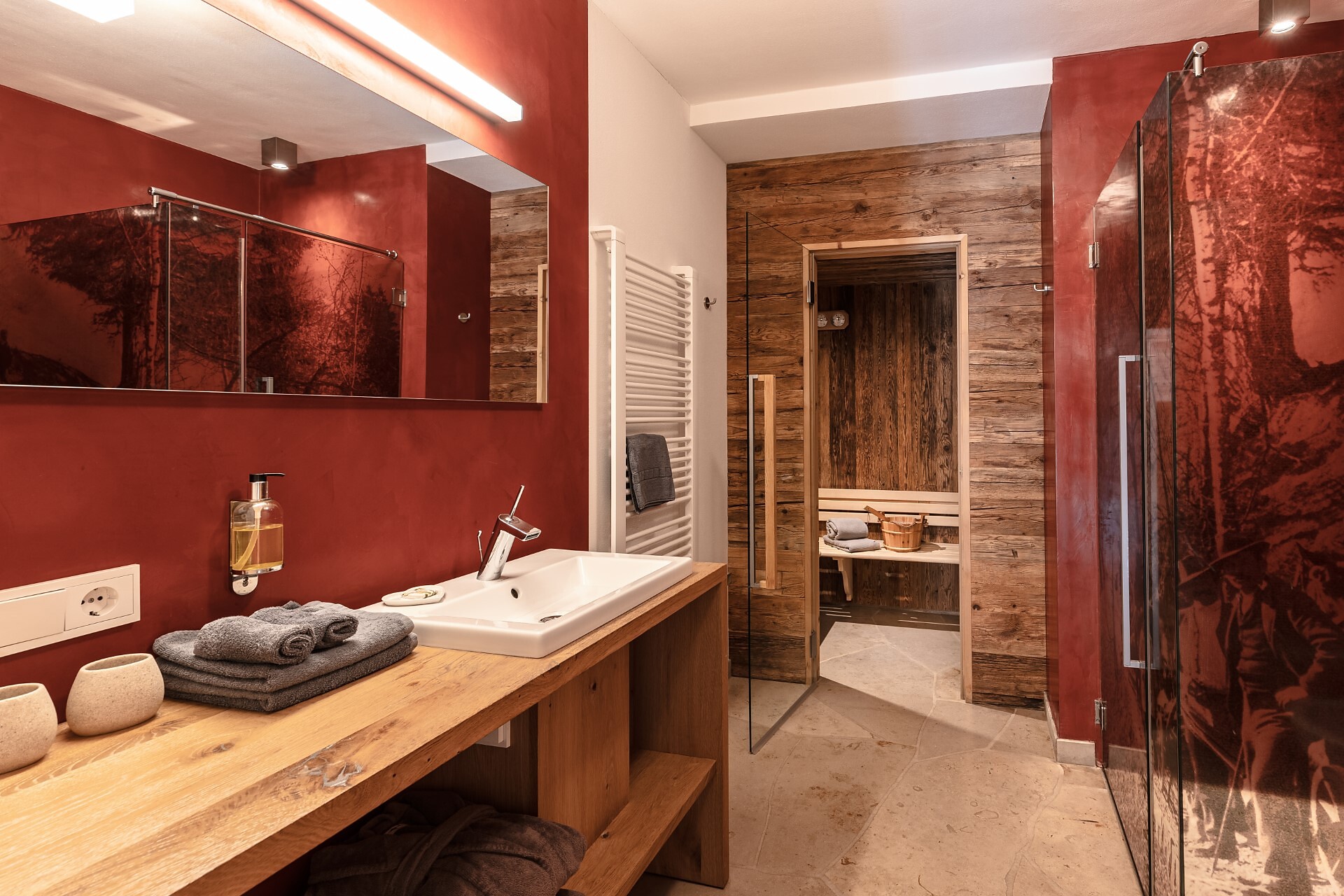 bagno con sauna privata