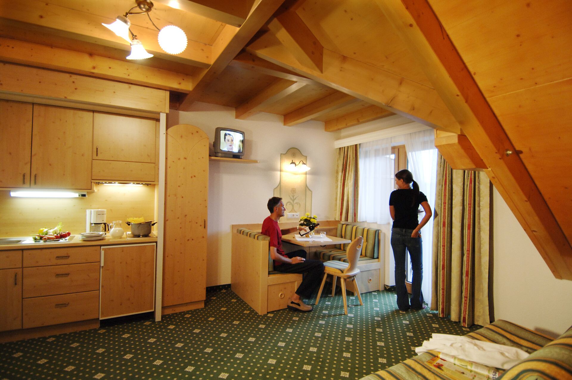 Living room and kitchen