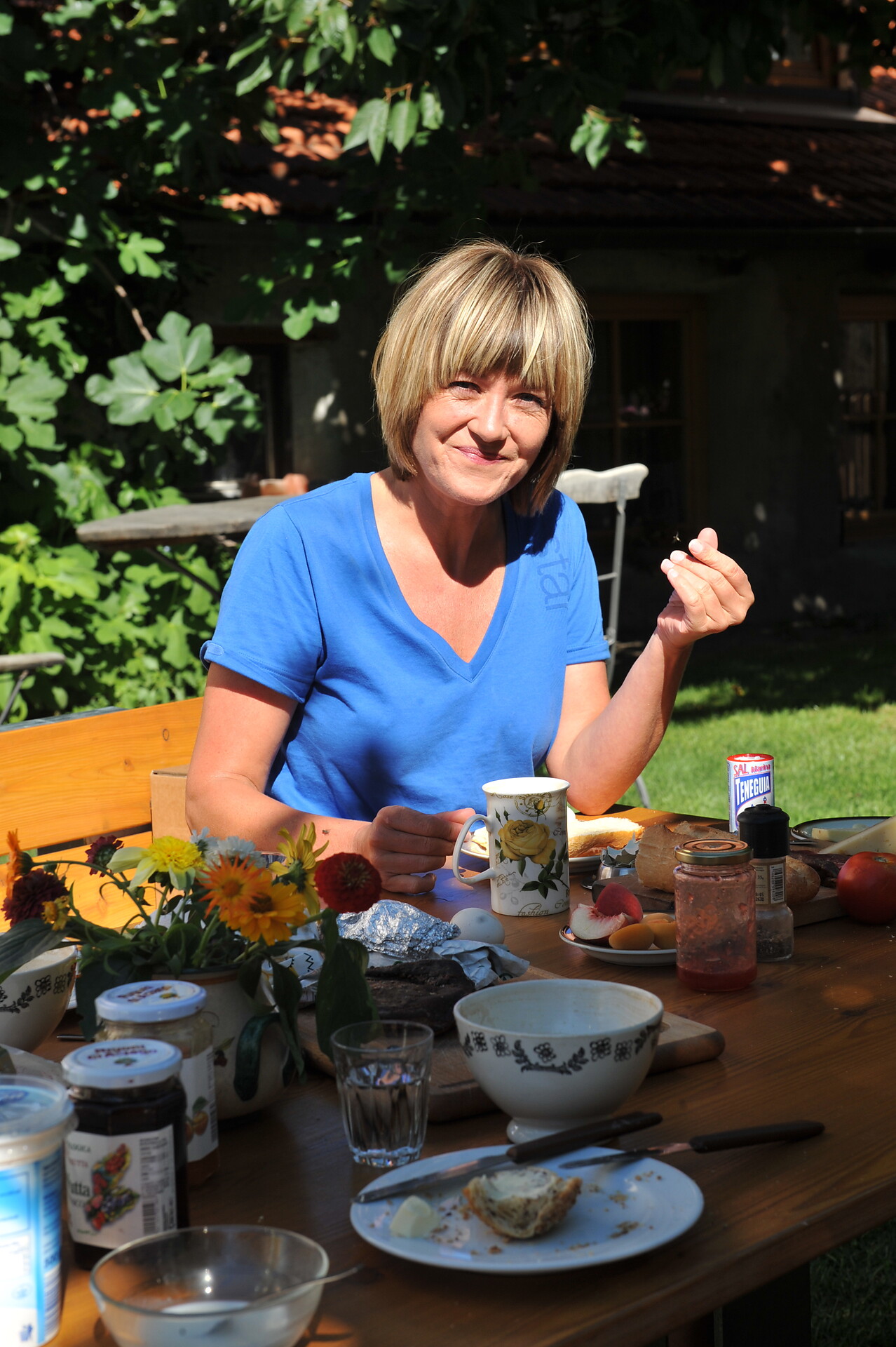 Frühstück im Garten