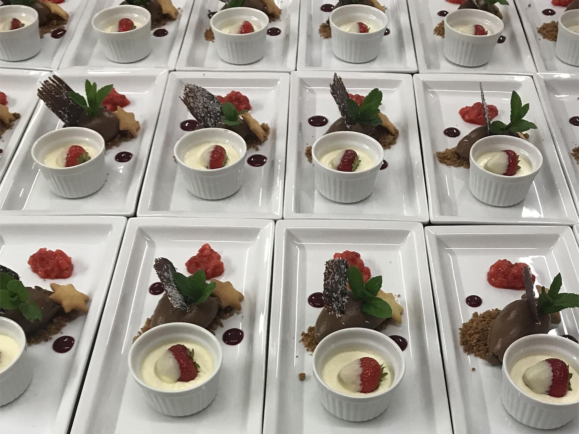Angerichtete Desserts