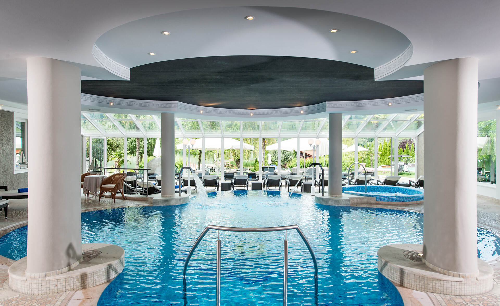 Heated panoramic indoor pool