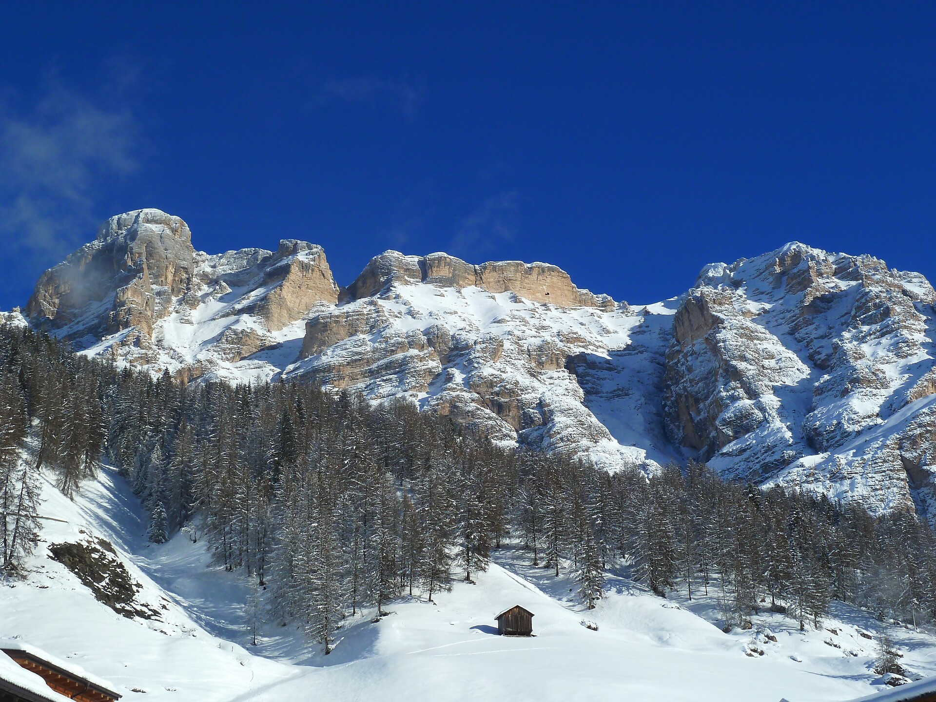 Ciasa Gadera panorama invernale