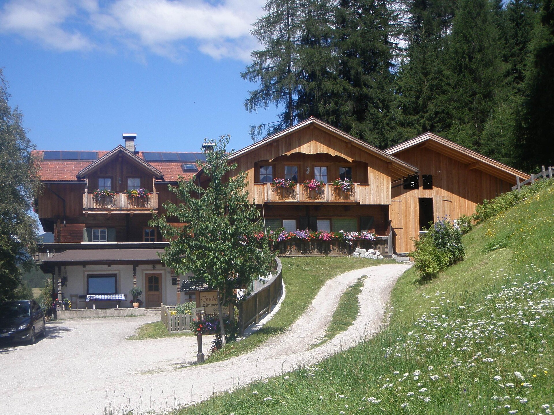 Binterhof farm in summer