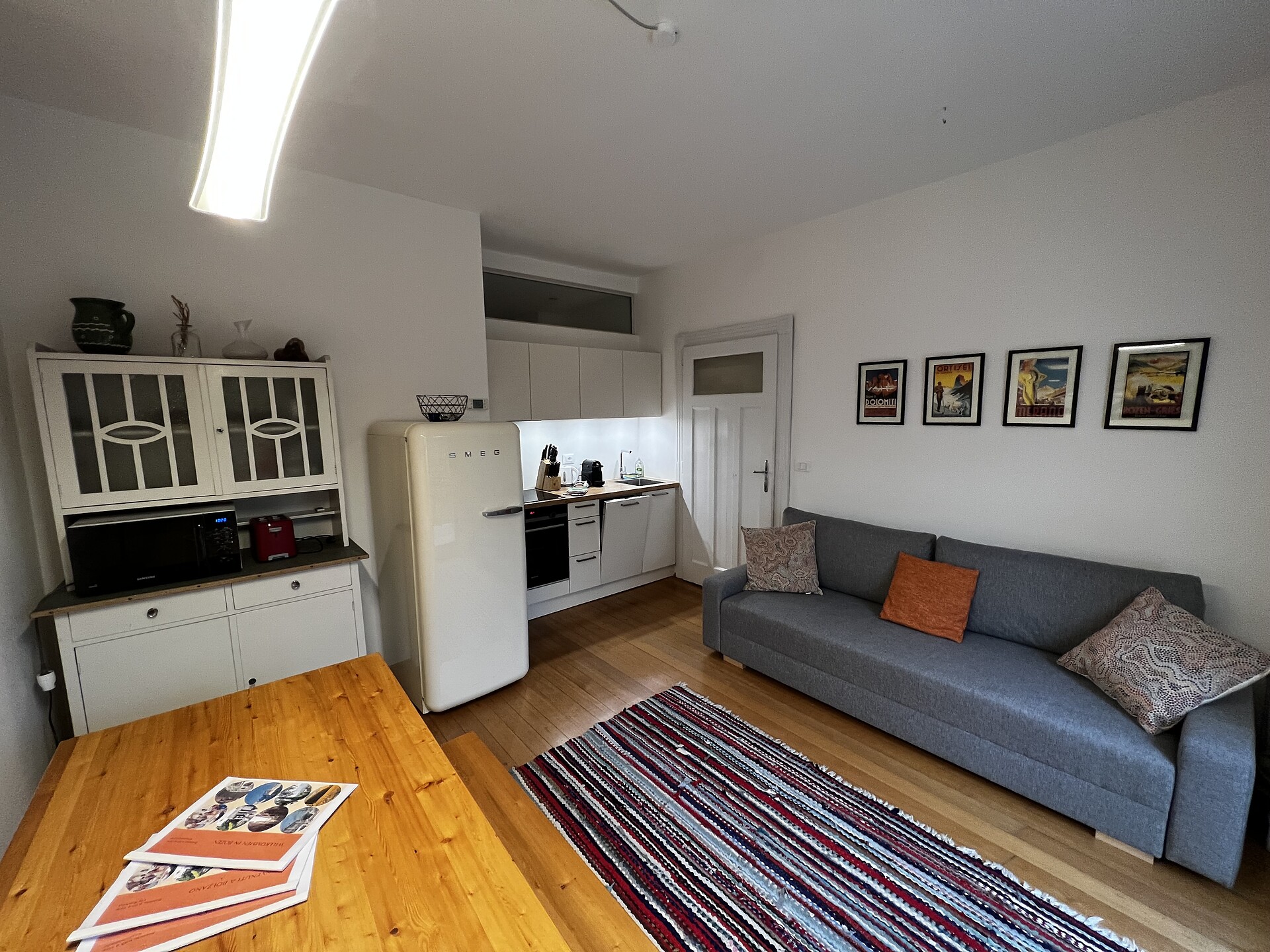 Combined kitchen and living room