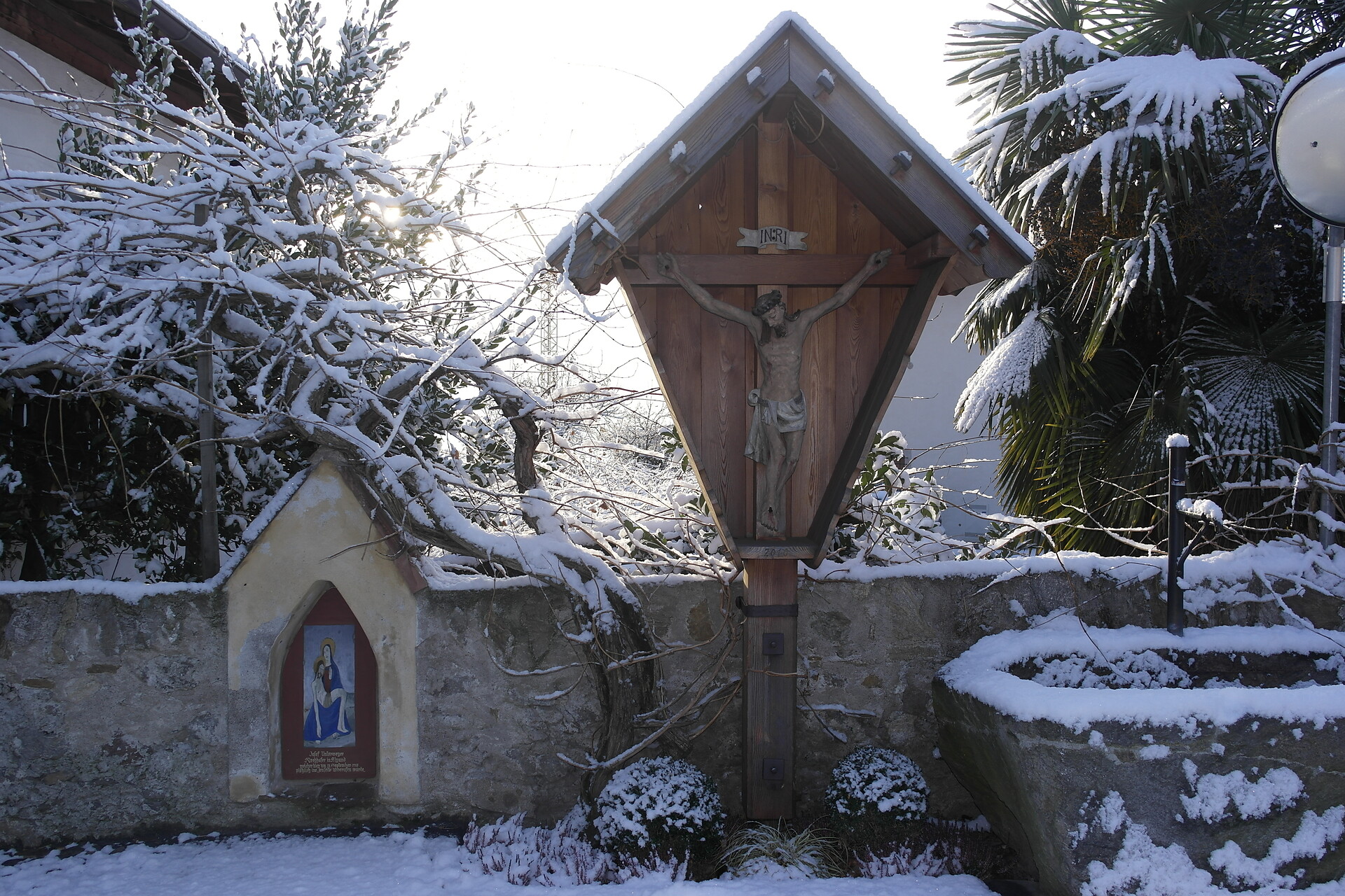 crucifix with well