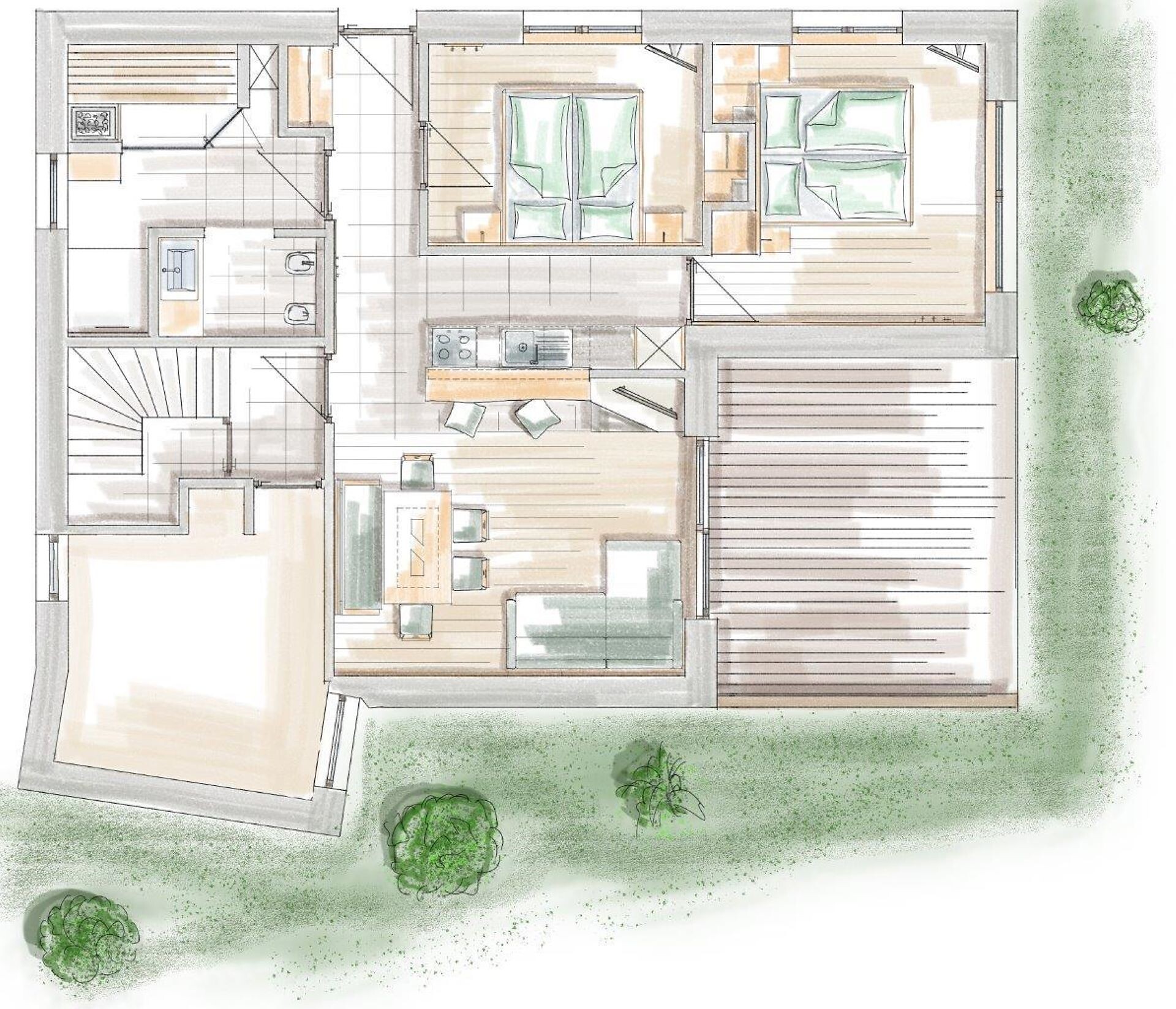 Wohnung Garten