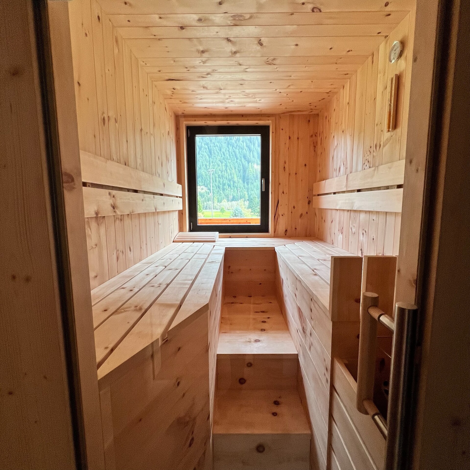 Sauna privata in legno di cembro
