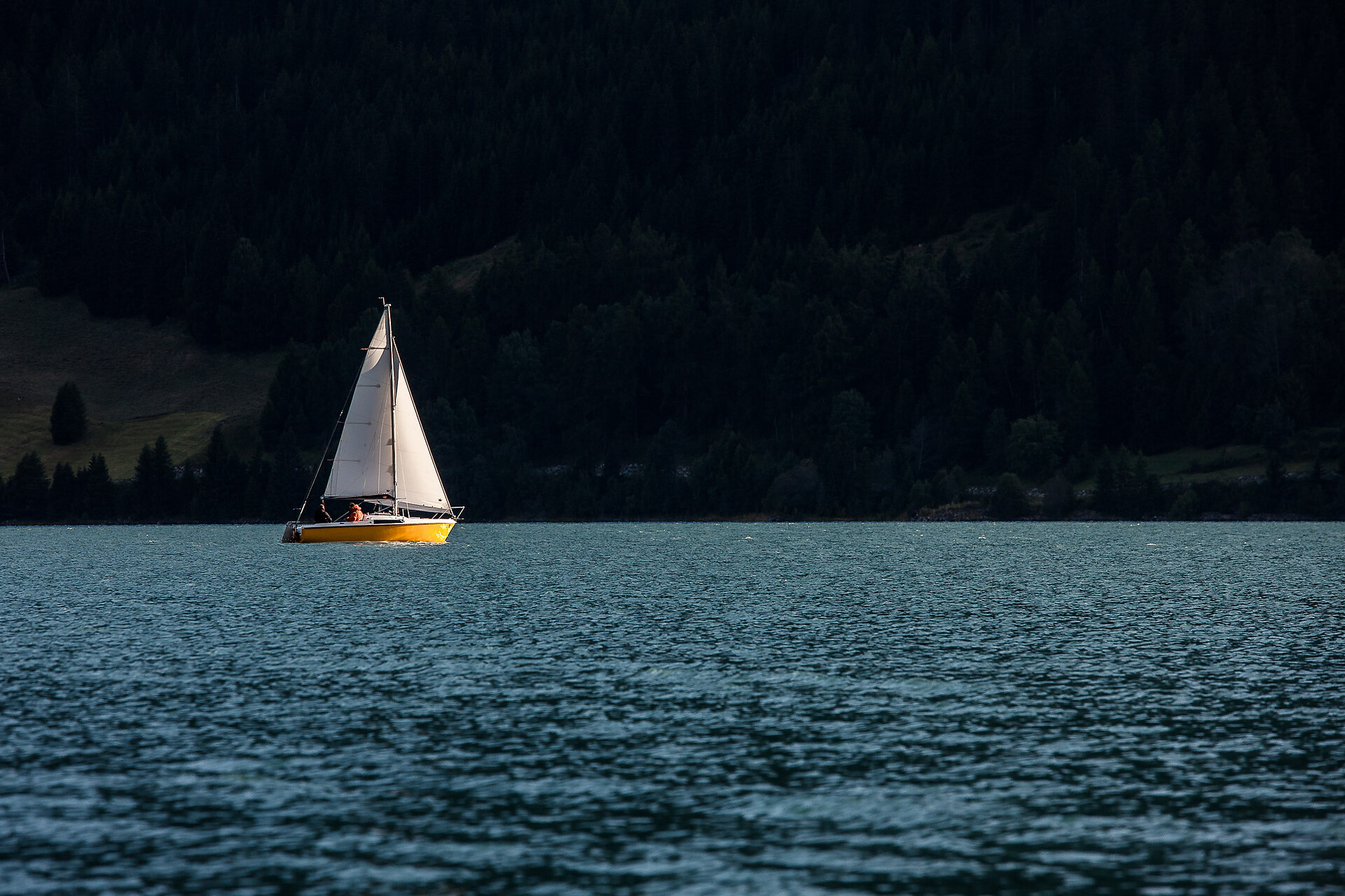 Segeln am Reschensee