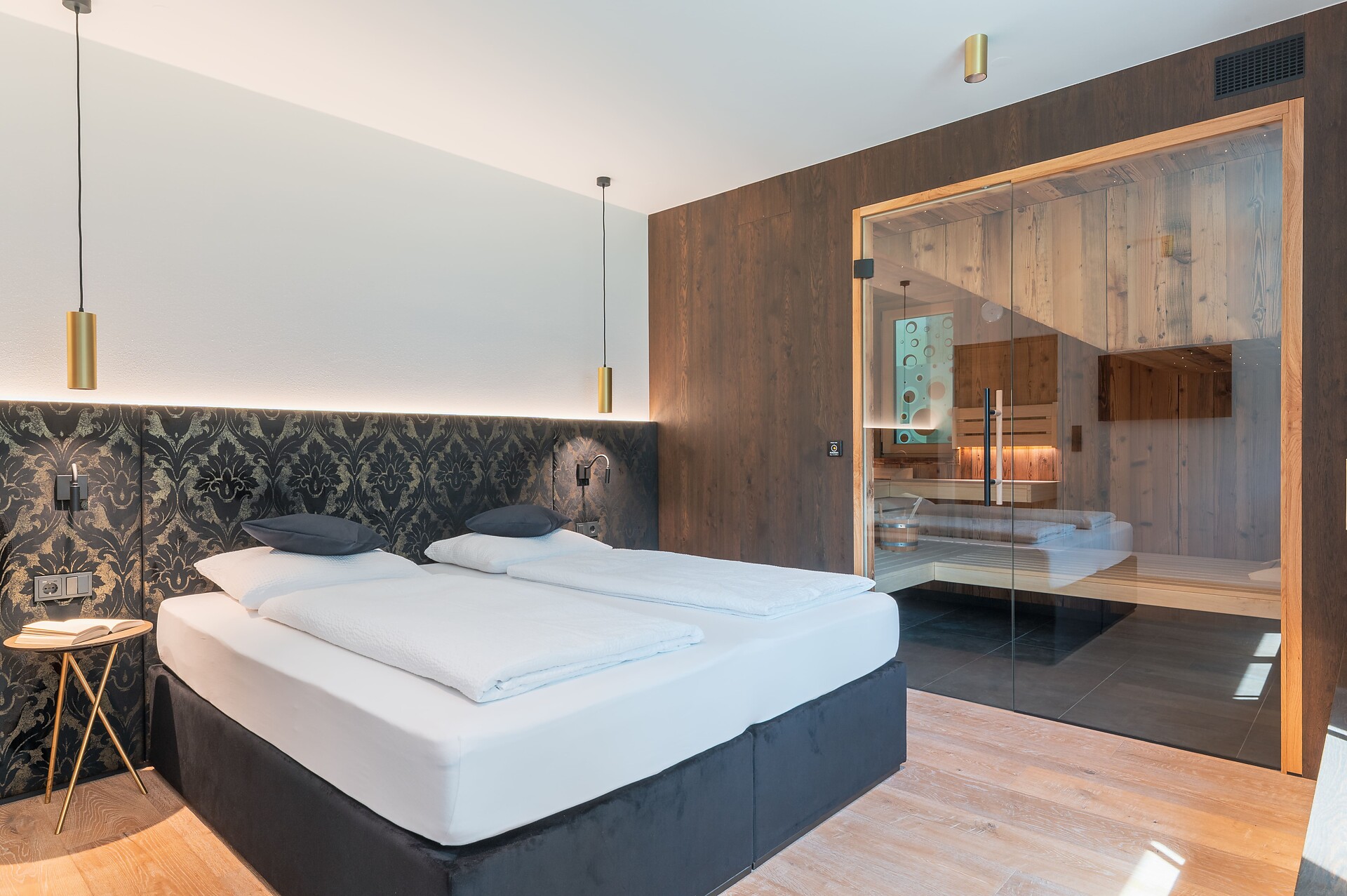 Camera da letto con sauna privata