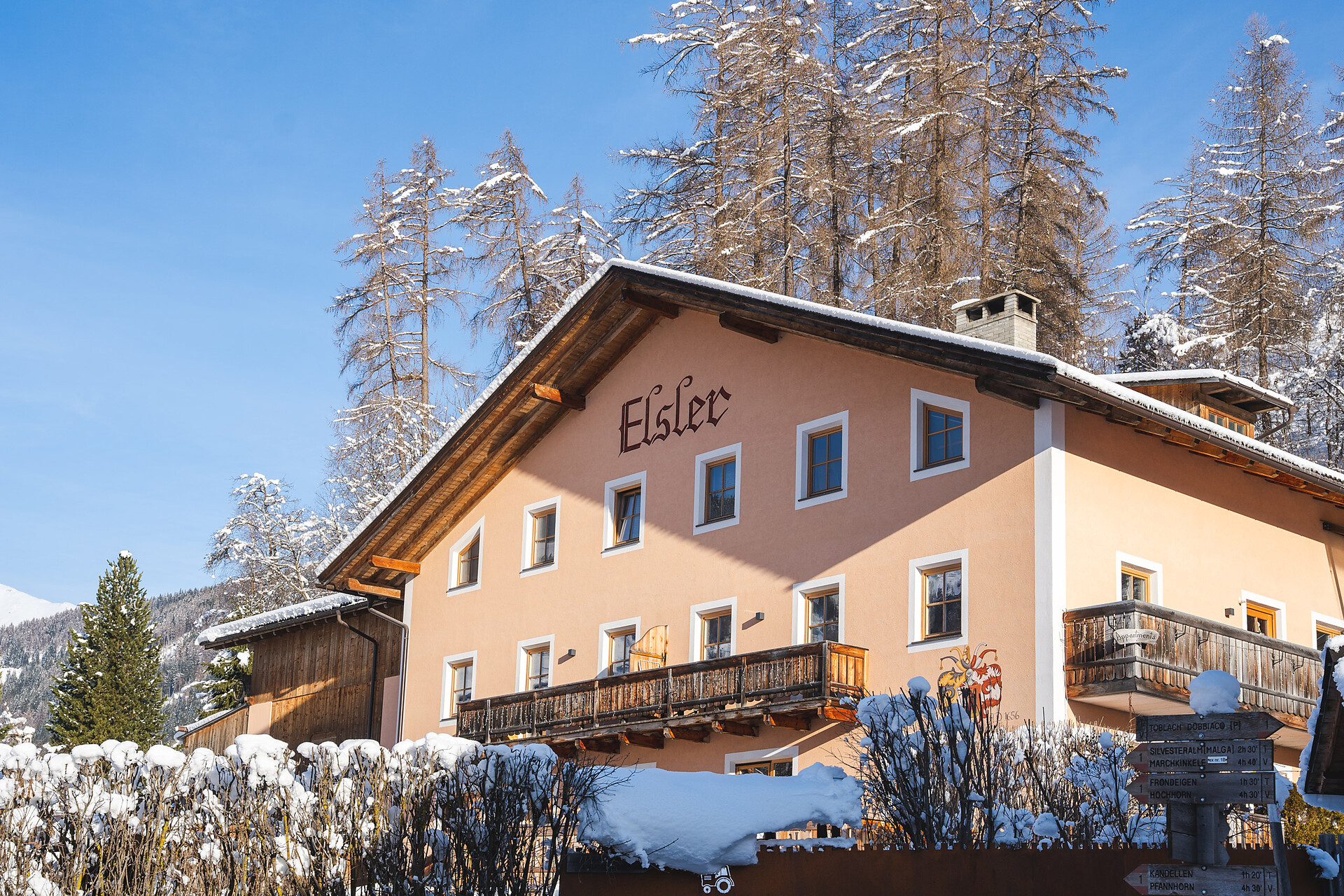 Elslerhof Dobbiaco Farm holidays winter
