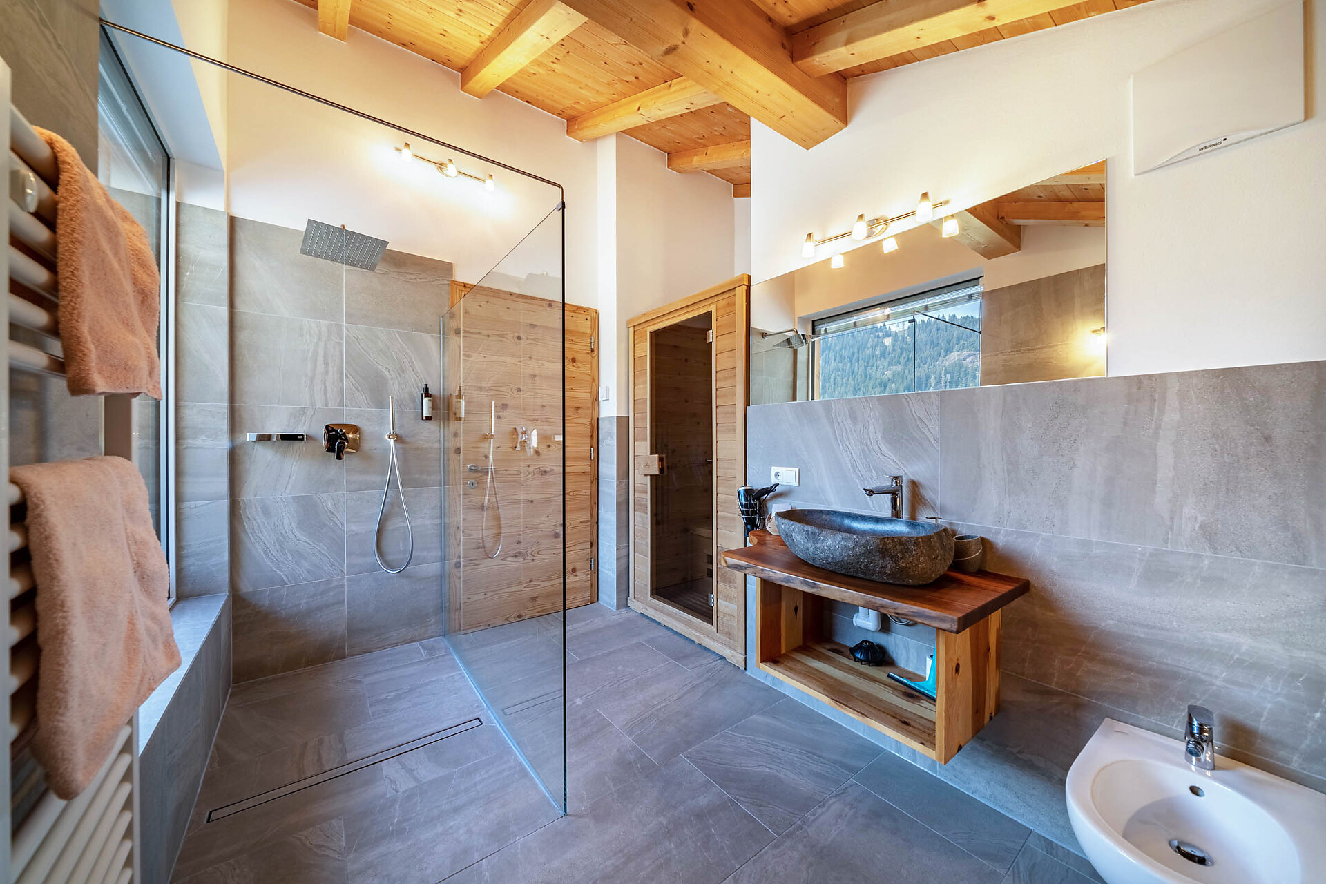 Modern bathroom in the appartment