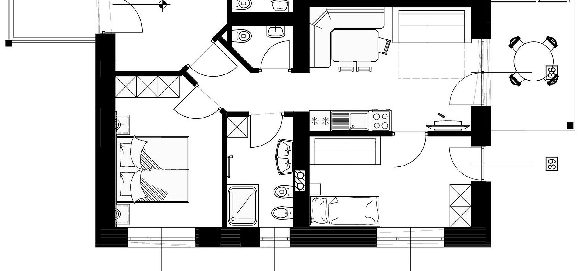 Wohnung Rosengarten süd west