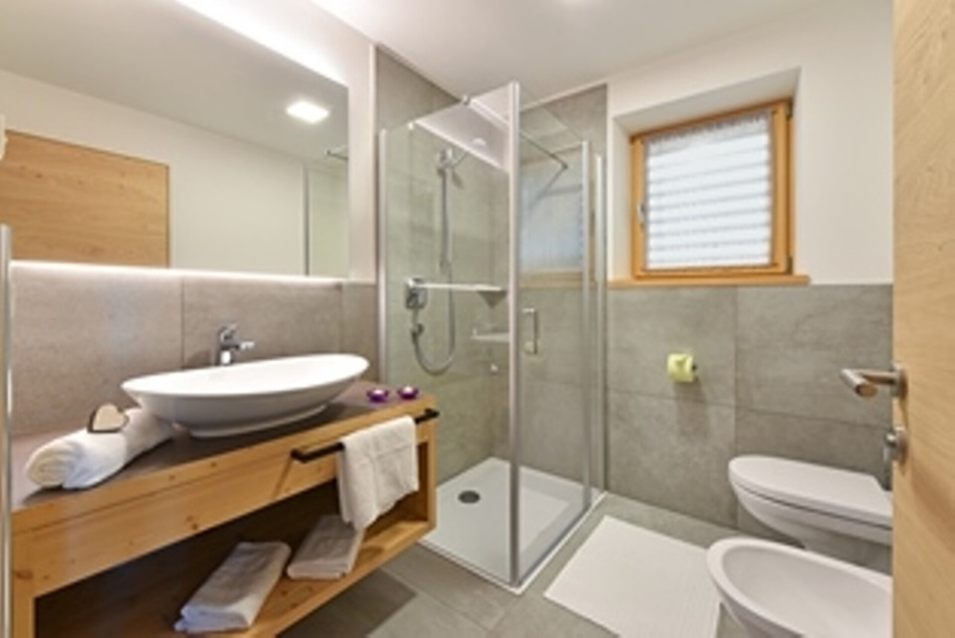 Badezimmer Dolomitenblick