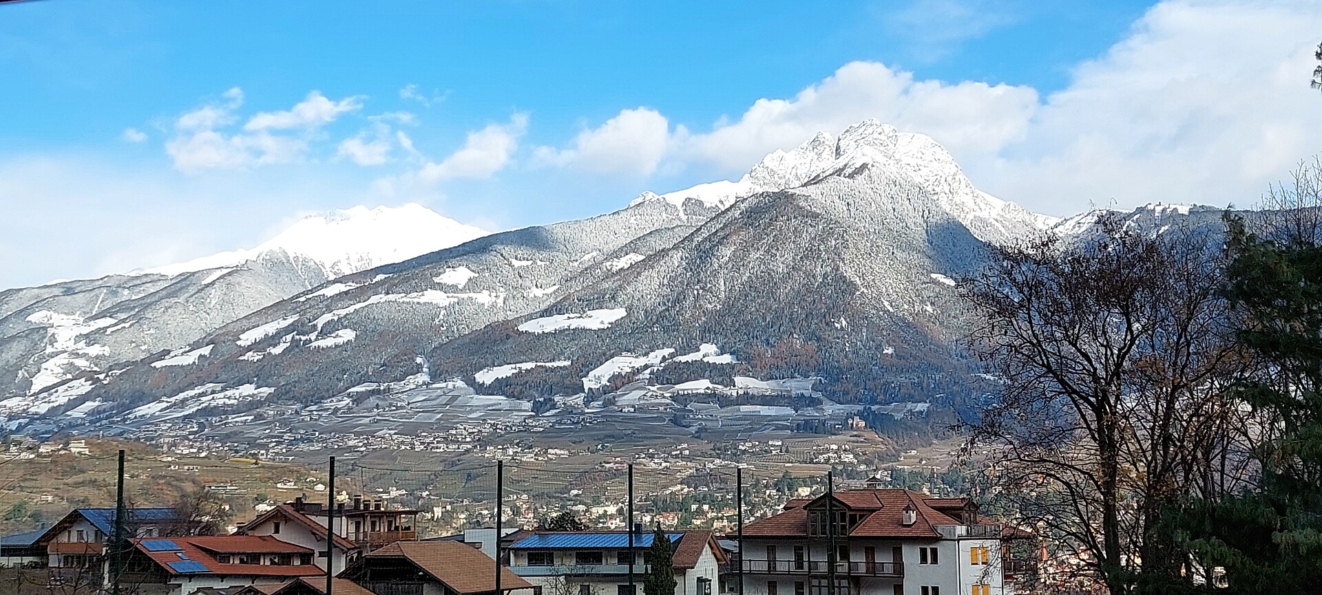 Ausblick von der Fewo Vinea in Richtung Meran