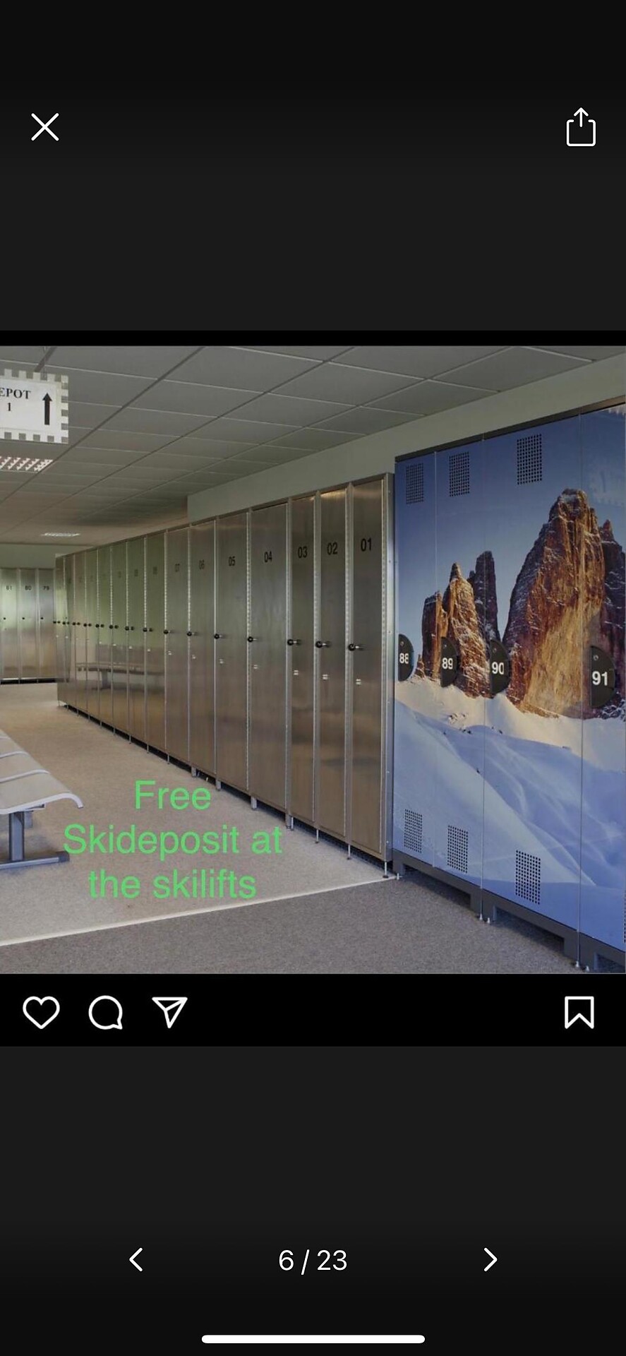 Skideposit directly at the ski lifts
