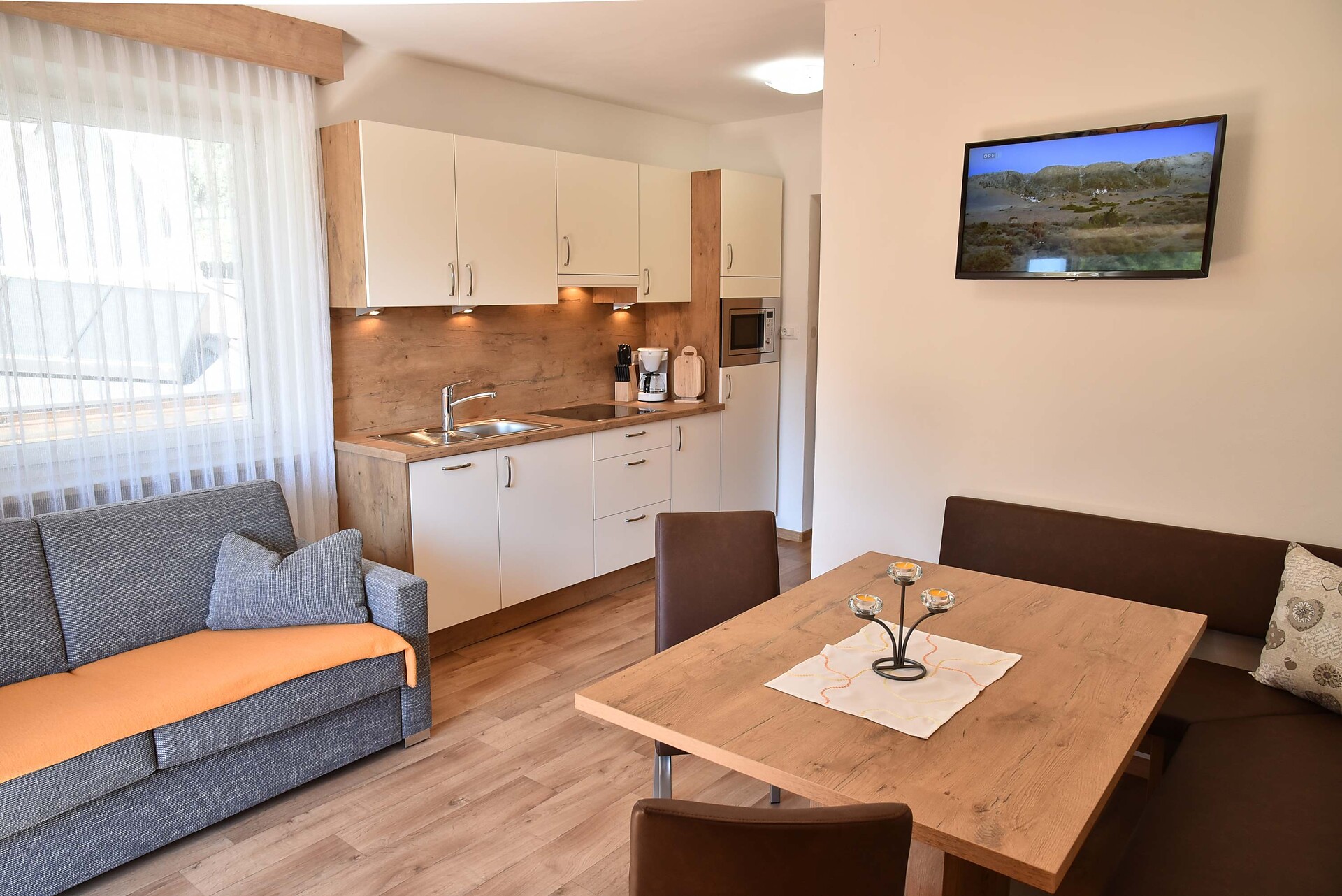 Kitchen and living room