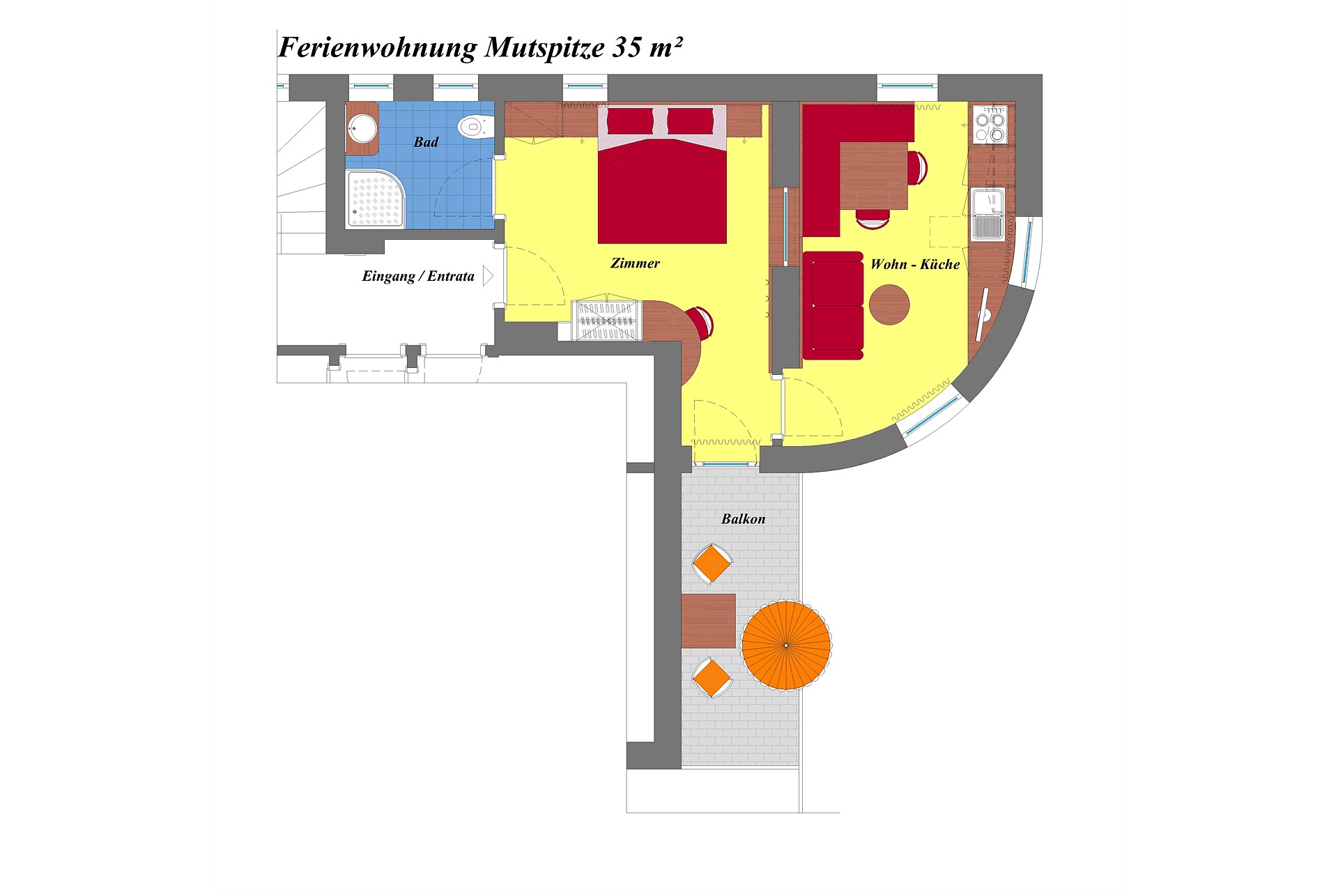 Apartment Mutspitze 35 m²