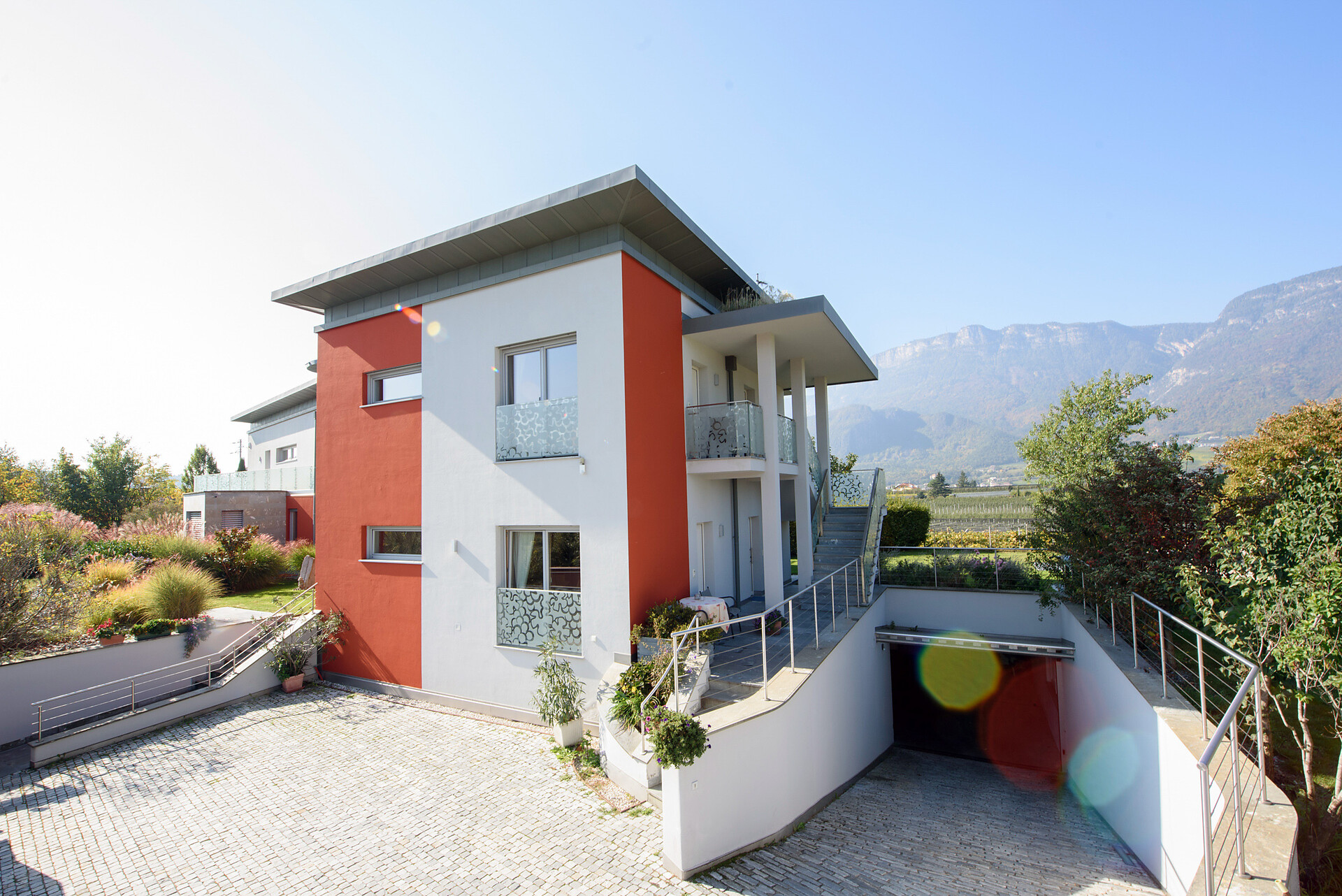 Front of house with garage entrance