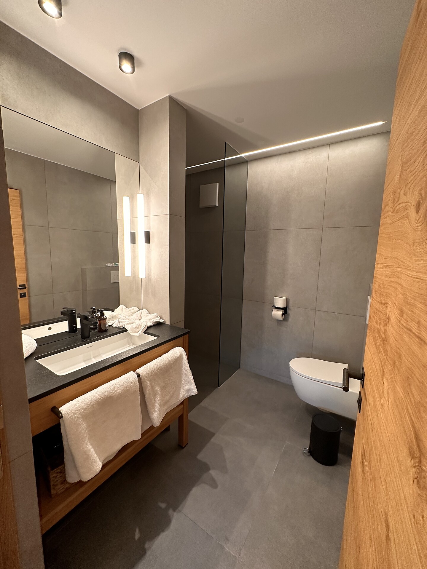 Bagno con doccia e WC