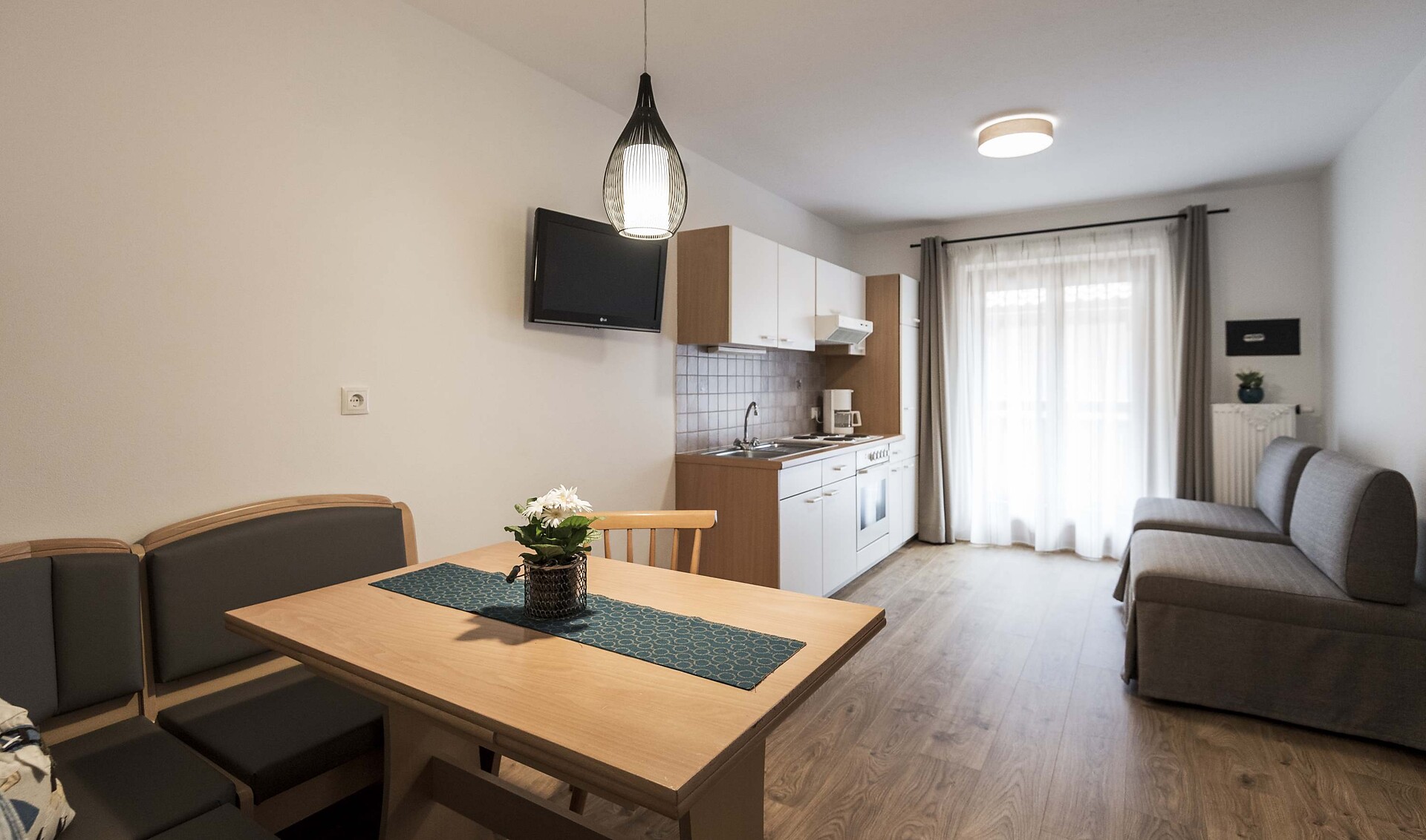 Kitchen and living room