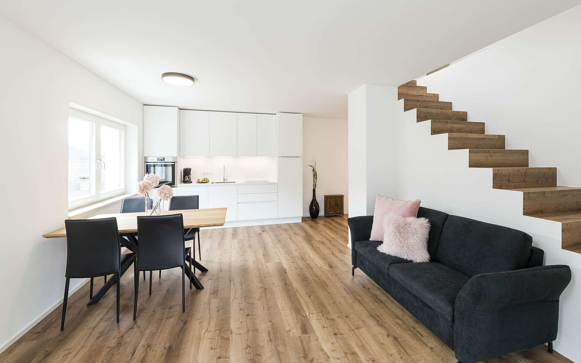 Wohnzimmer & Küche Apartment Rosi