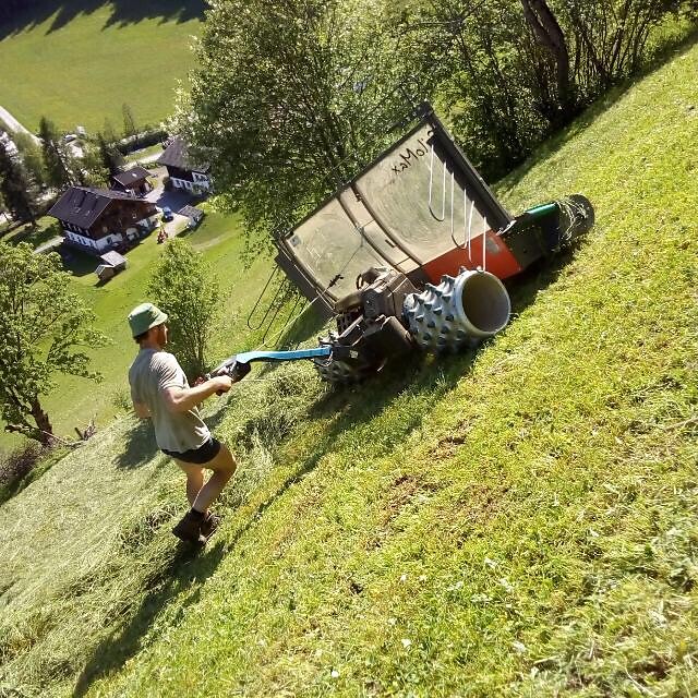 Bei der Heuarbeit