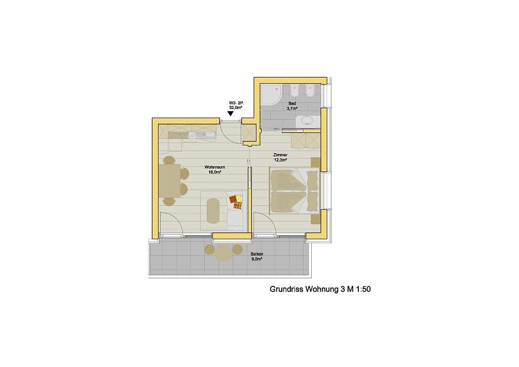 Apartmement 2 Personen