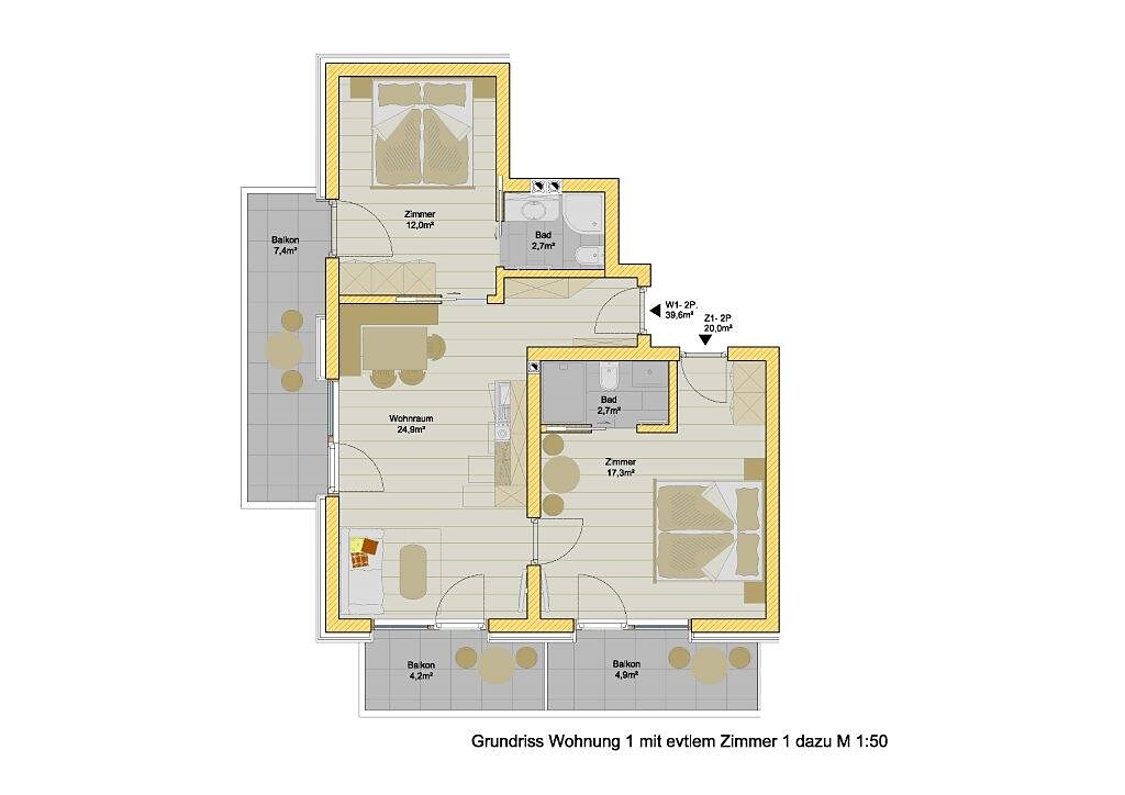 Apartement 4 Personen