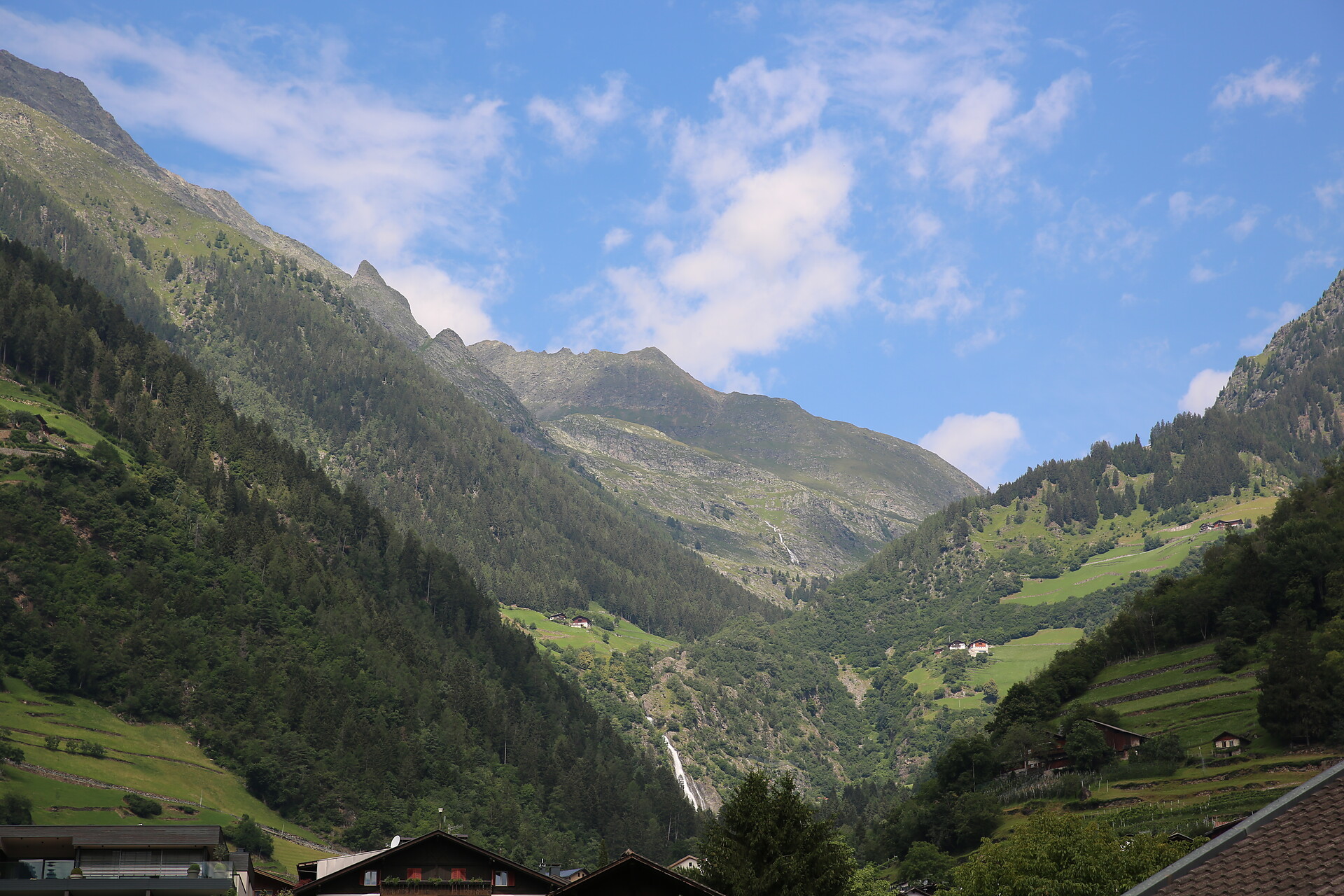 Vista sulla Cascata Parcines