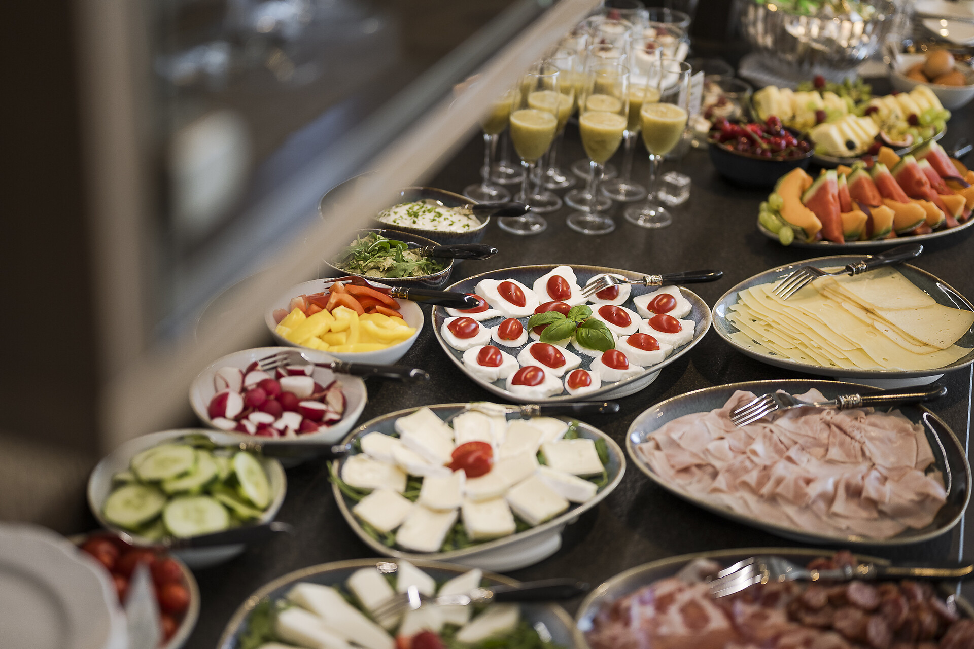 Lovingly prepared breakfast with regional products