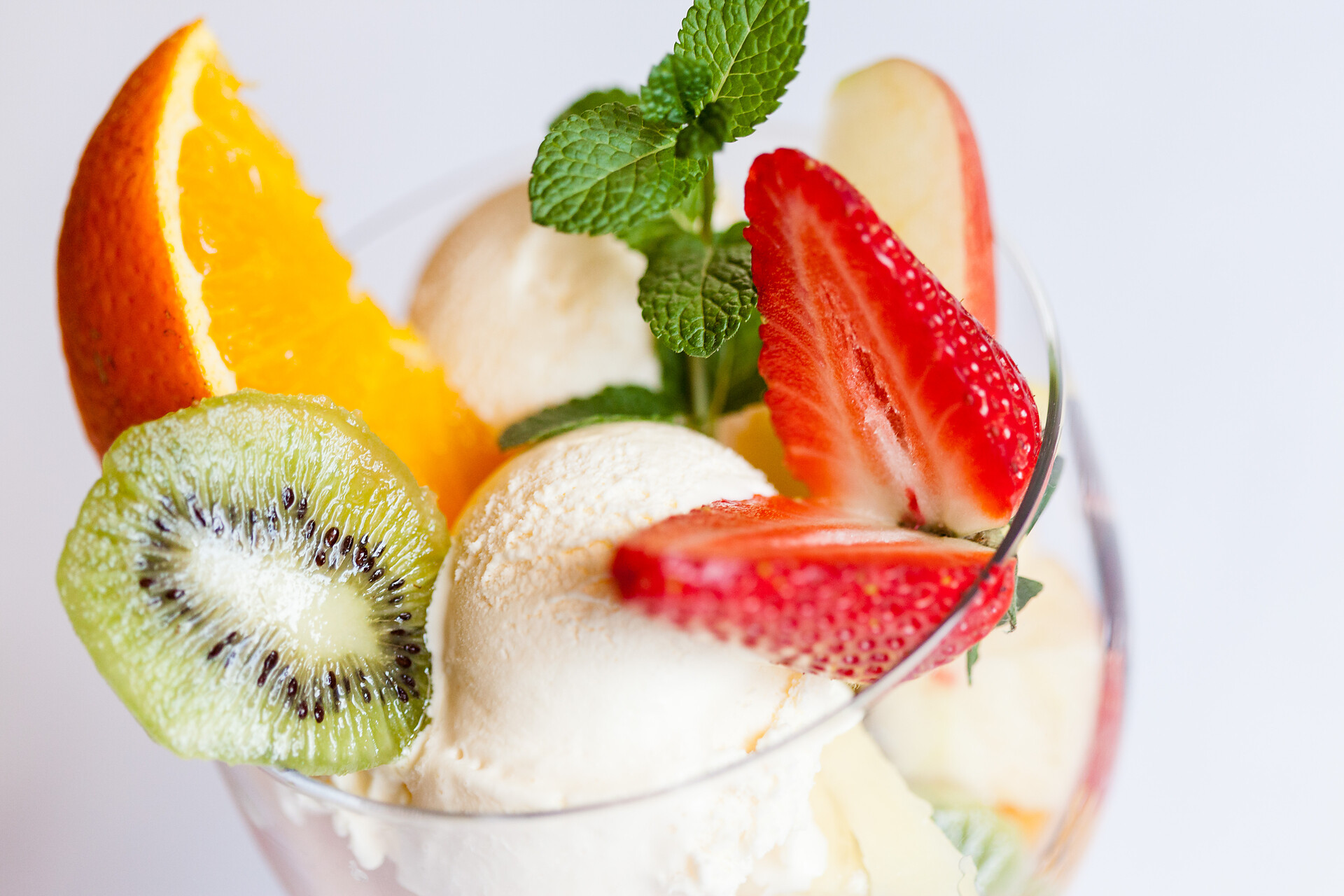 Gelato con frutta