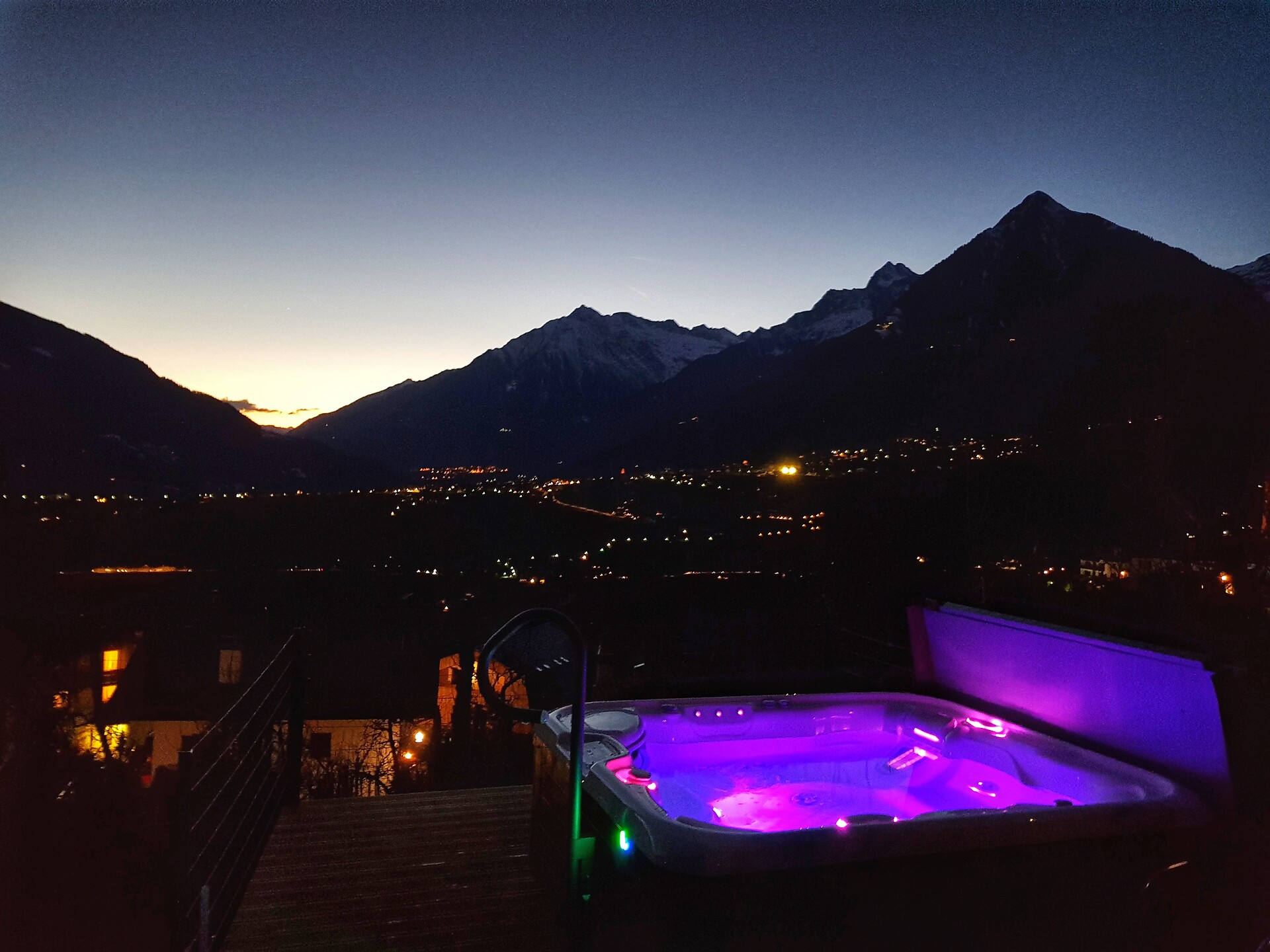 Whirlpool on panoramic terrace