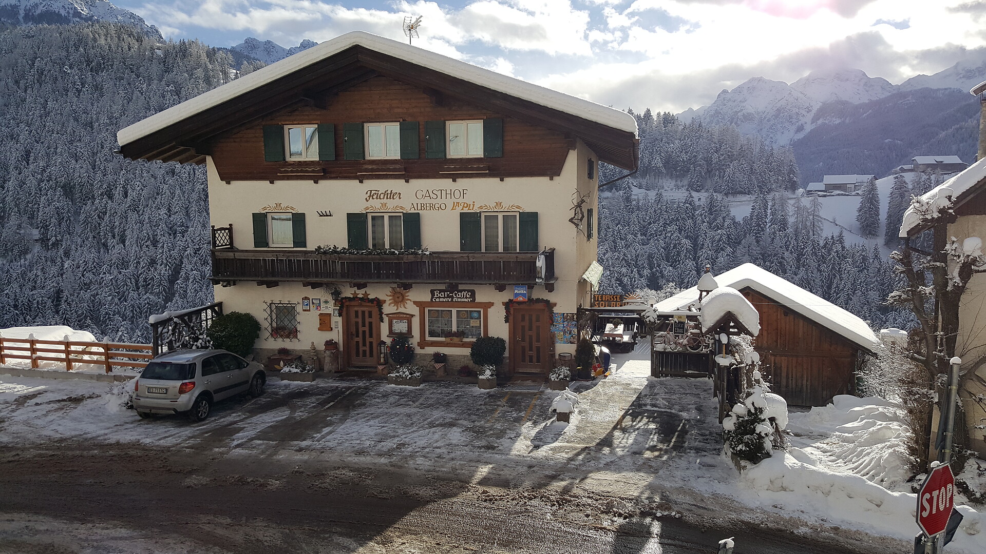 Guesthouse in winter