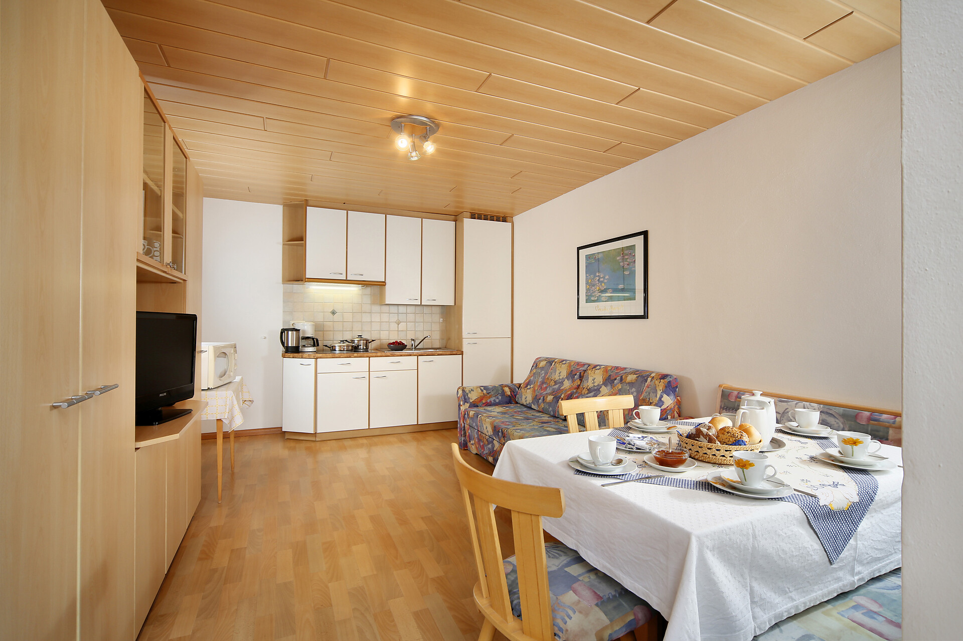 Kitchen and living room