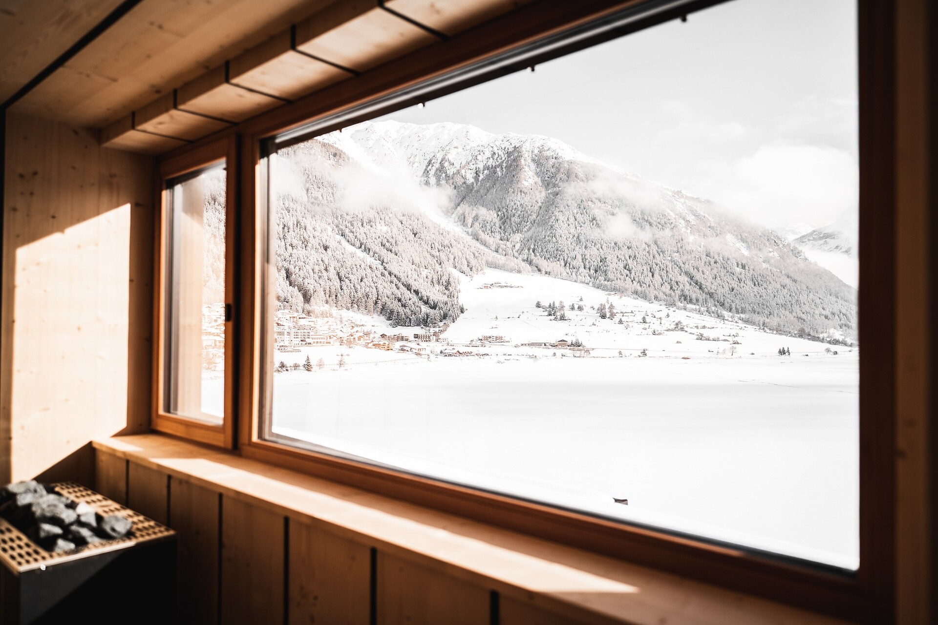 Aussicht Finnische Sauna