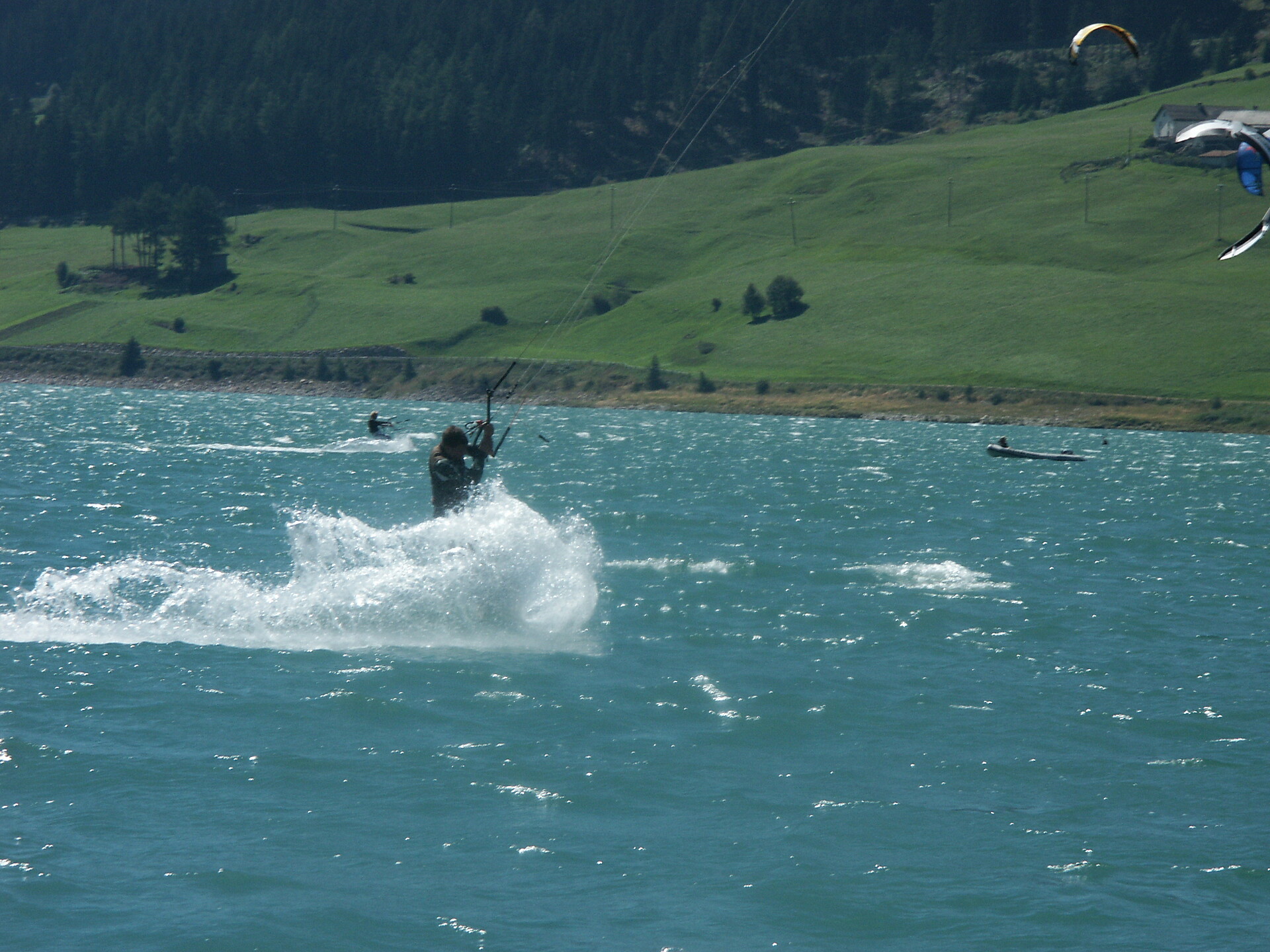 On the lake Reschensee