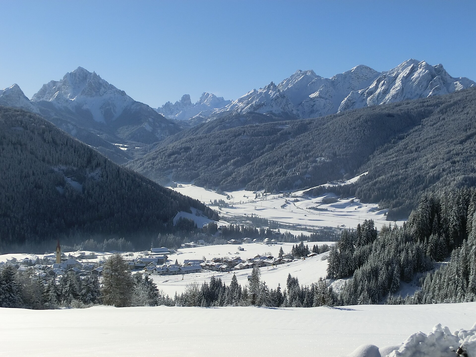 Dolomitenblick Hochwieserhof Winter
