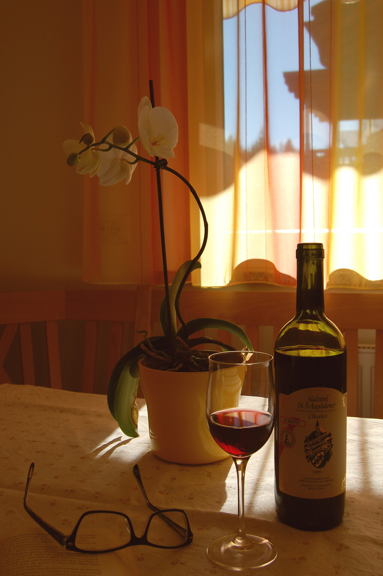Abschalten bei einem Glas Wein