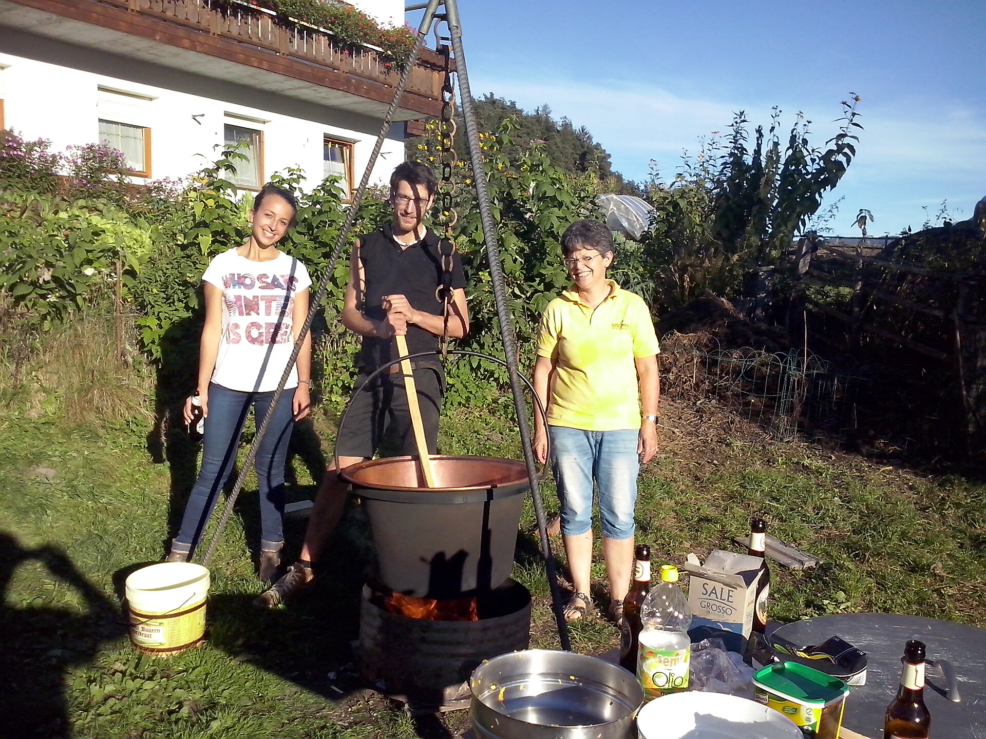 es wird Kürbissuppe gekocht