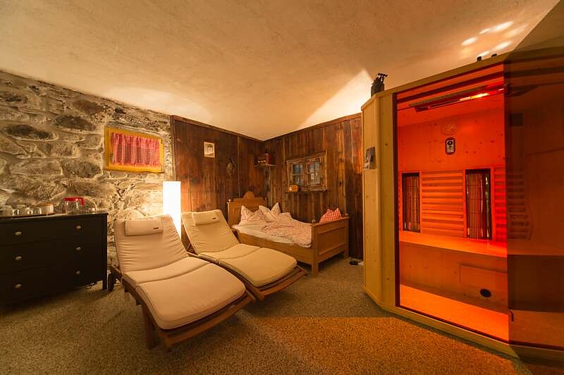 Infrared sauna in our wellness area