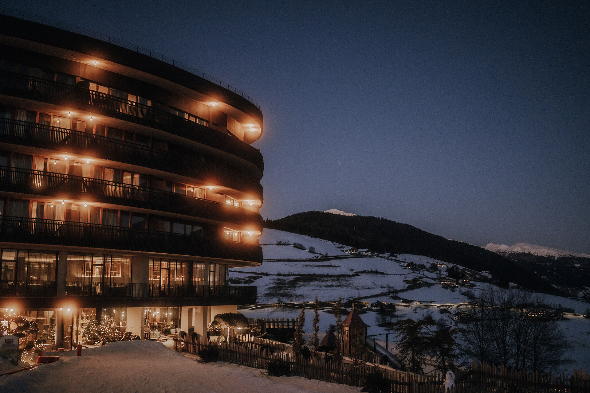 Exterior view at night