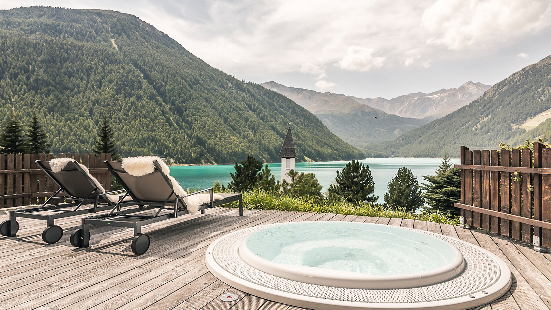 Pool Sommer Chalets Edelweiss