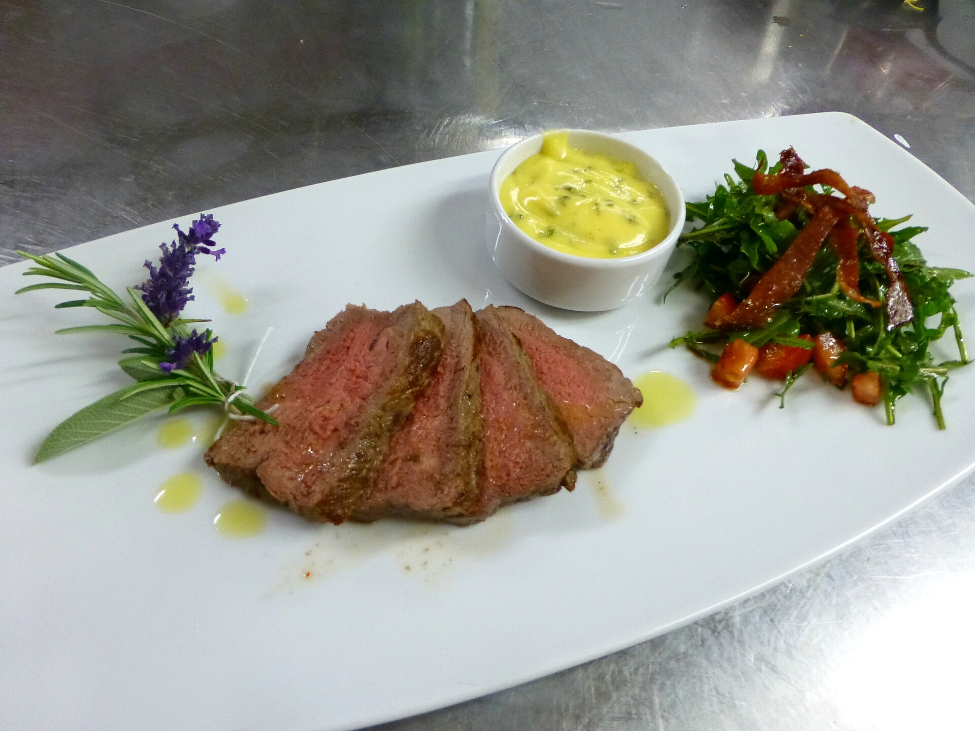 Entrecote geschnitten
