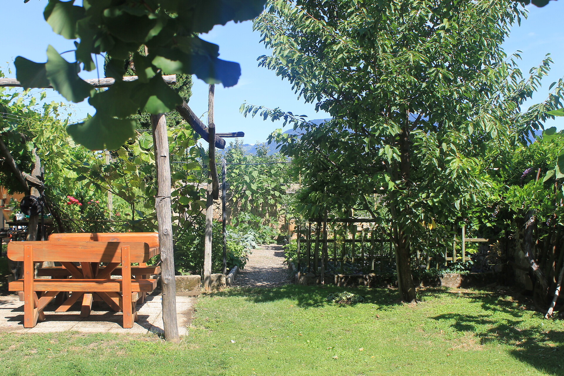 accogliente panchina nel nostro giardino