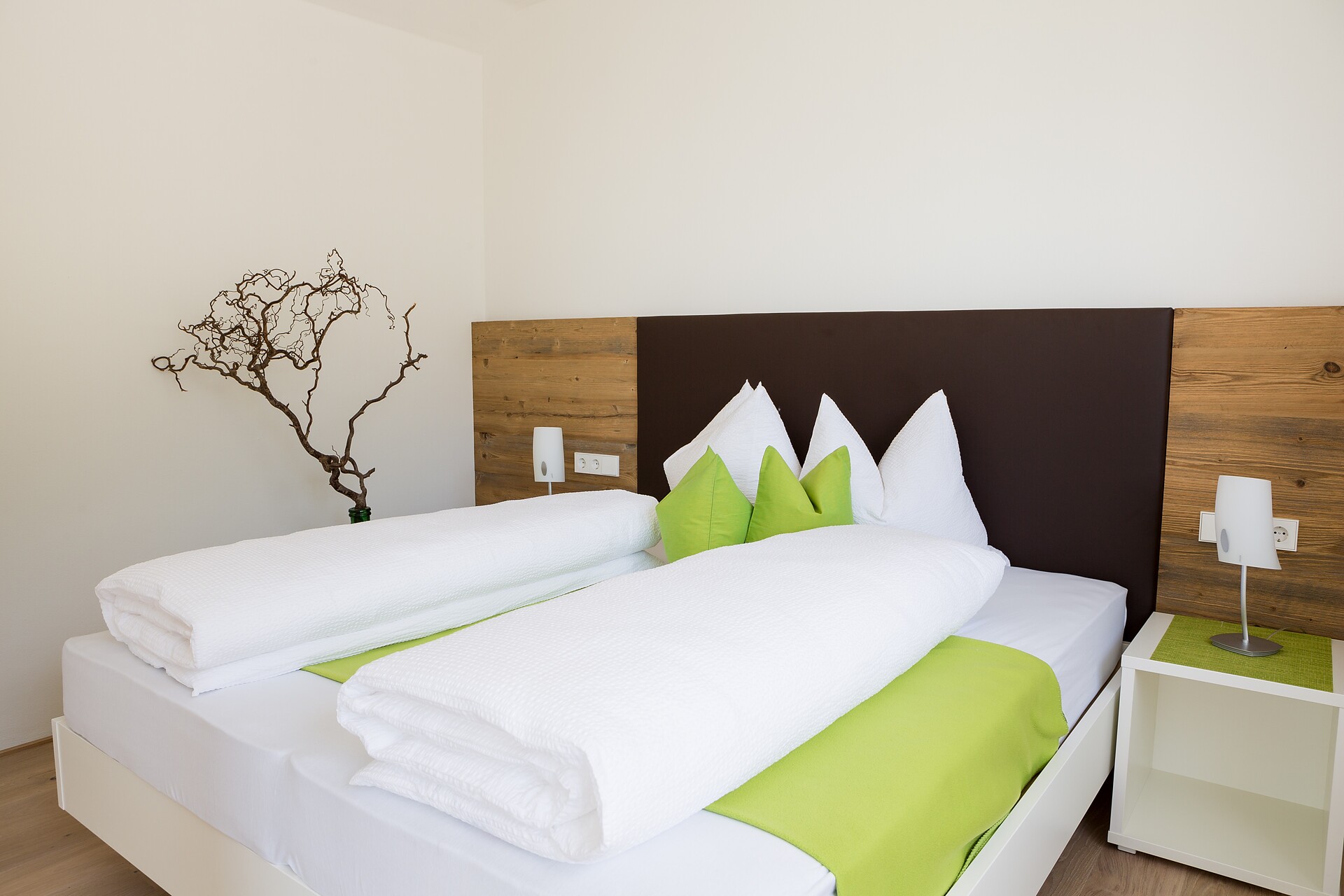 The bedroom in the "Kanzi" & "Delicius"  apartments