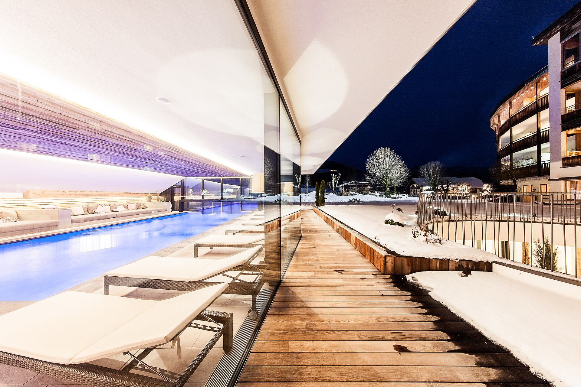 Piscina interna e esterna Plan de Corones