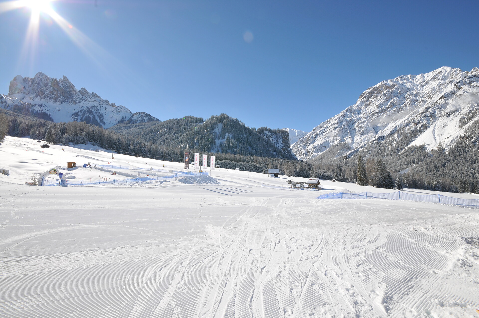 Skilifte Prags vor dem Hotel