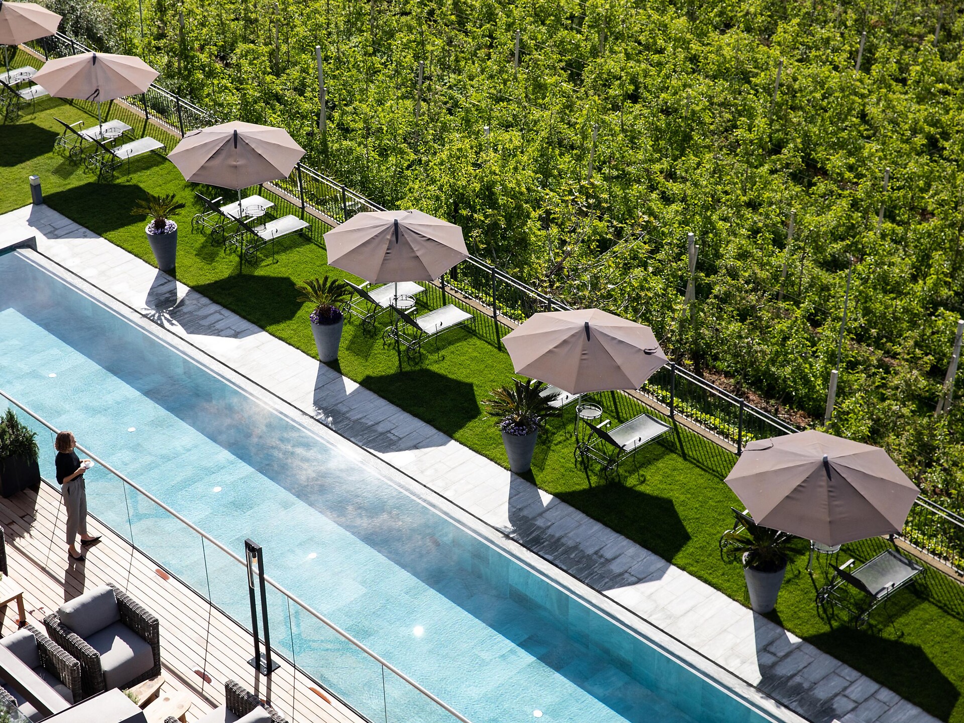 the swimming pool