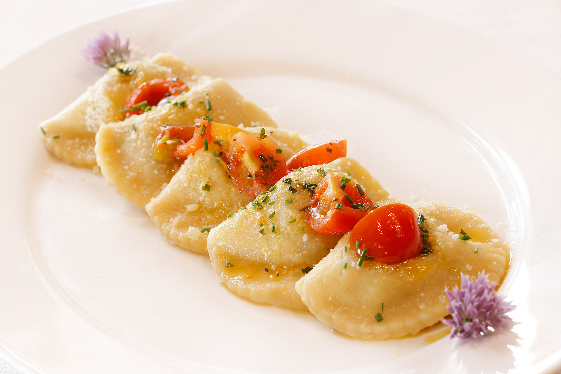 Kartoffelravioli mit Gemüsefüllung