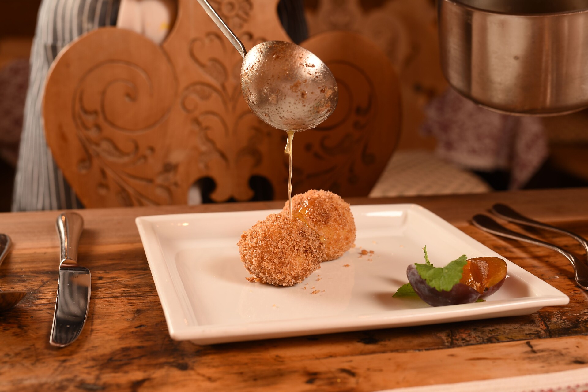 Apricot dumplings